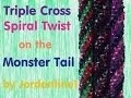 Triple Cross Spiral Twist Bracelet - Monster Tail