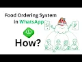 Get the food orders through WhatsApp Automate your Restaurant Ordering in WhatsApp OrderInWhats com
