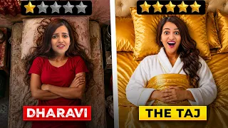 Rich vs Normal Mumbai (Inside Dharavi Slum vs Taj Palace Hotel)