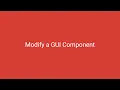Modify a GUI Component Tutorial