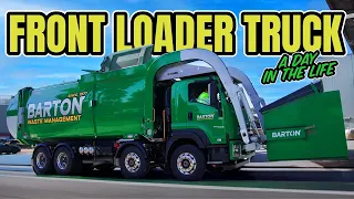 A Day With A Front Loader Garbage Truck Driver