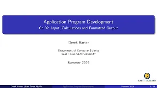 Ch 02 secs 6-11 Input Calculations and Formatted Output