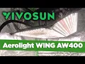 Vivosun s 2024 AeroLight WING AW400 LED Grow Light Unboxing Review Optimal Hang Height Settings