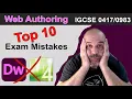 Top 10 Mistakes in Web Authoring IGCSE