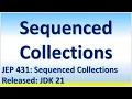 Released JDK 21 Sequenced Collections in Collections Framework JEP 431 Sequenced Collections