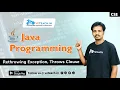 Rethrowing Exception Throws Clause Java Programming CSE B Tech JNTU-K