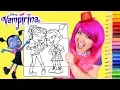 Coloring Vampirina Poppy Disney Coloring Page Prismacolor Pencils KiMMi THE CLOWN