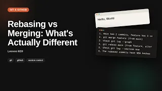 Rebasing vs Merging What s Actually Different Git Basics Tutorial