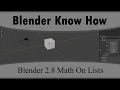 How To Do Math On Lists In Python In Blender
