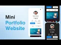 Create a Responsive Mini Portfolio Website Design Using HTML CSS JavaScript