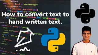How to convert text to hand written text using python