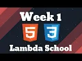 Lambda School Week 1 Part-Time Full Stack Track