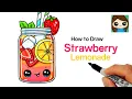 How to Draw Strawberry Lemonade Summer Art Series