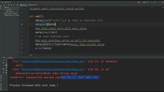 Create smart calculator using python eval python tutorial interview question