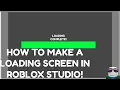 How To Make A Loading Screen in Roblox Studio - Full Script Tutorial