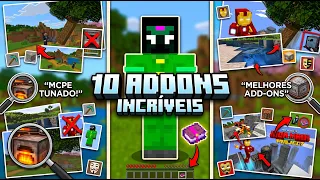 ESSES 10 ADDONS FAZEM O MINECRAFT BEDROCK PARECER OUTRO JOGO!
