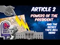 Article 2 Simple breakdown of the Executive Branch