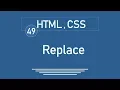49 - jQuery Tutorial jQuery HTML CSS replaceAll replaceWith