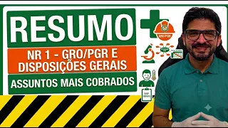 RESUMO NR 01: DISPOSIÇÕES GERAIS E GERENCIAMENTO DE RISCO OCUPACIONAIS (2021)