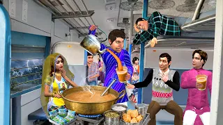 Train Mein Jaggery Tea गुड़ की चाय | Railway Chai Wala Hindi Kahaniya Moral Stories Comedy Video