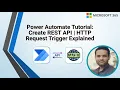 Power Automate Tutorial Create REST API Using Power Automate HTTP Request Trigger Explained