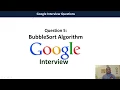 Google Interview - BubbleSort Algorithm with Java Implementation
