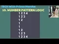 10 Number patterns in java - Program to print number pattern with for loop