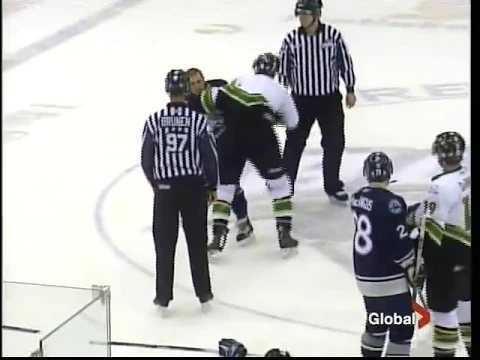 Mike Gauthier big hit WHL Sept 22/06