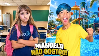 MANU NÃO GOSTOU DE IR PRA ESCOLA ENQUANTO LUCAS ROCHA FOI NO CLUBE SE DIVERTIR