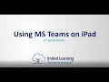 Teams using Teams on an iPad