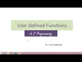 28 User Defined Function UDF in C programming Understand Component of UDF