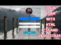 Transparent HTML CSS Login Form with Bootstrap 4