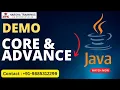 Java Demo 01 Core Advance Java Tutorial for Beginners Easy to Learn in Harsha Trainings