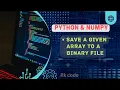 Numpy save a given array to binary file Learn python tutorials for beginners