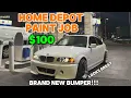 100 HOME DEPOT PAINT JOB ON MY BRAND NEW E46 CSL BUMPER FOR MY DRIFT CAR