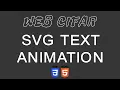 SVG Text Animation With CSS HTML CSS Tutorial 2020