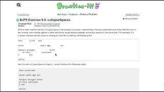 Java Practice It 6 5 collapseSpaces file processing scanner nested while loop while loops