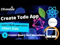 React Grap L MongoDB and Apollo Client Create Todo App Create grap l query and mutation
