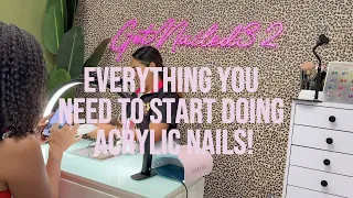 Every Product You Need to Do Acrylic Nails IN ORDER! 💅🏽 | Beginner Nail Tech Guide