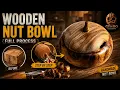 I Turned a Raw Log Into a Stunning Wooden Nut Bowl Full Process