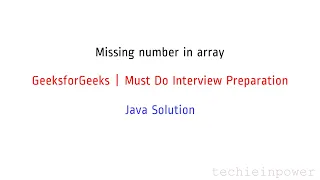 Missing number in array - GeeksforGeeks