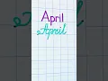 How to write month April in cursive Handwriting Cursive A to Z