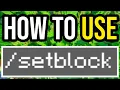 How To Use Setblock In Minecraft Bedrock - EASY TUTORIAL