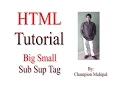 Learn HTML Tutorial 13 big small sub and sup tag with example