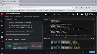 Codewars Solution 6kyu Human Readable time Unedited Fail