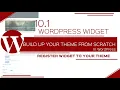 How to register Widget to your theme-WordPress Tutorial for Beginners