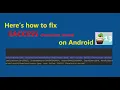 How to fix EACCESS on API 33 or Android 13