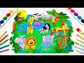 Let s Draw Color Jungle Animals Colors for Kids Best Toddler