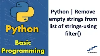 Python Remove empty strings from list of strings-using filter
