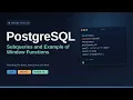 Subqueries and Example of Window Fnctions in PostgreSQL